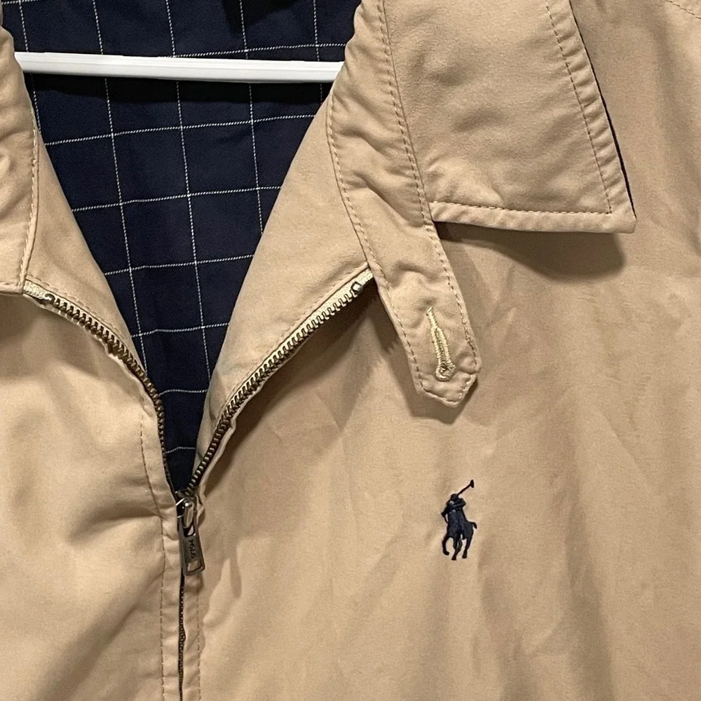 Polo Ralph Lauren Men's Tan Harrington Jacket Full Zip Embroidered Pony 2XL‎